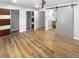 Spacious bedroom with updated closet and barn door at 736 Mac Crillus Rd, Largo, FL 33770