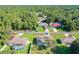 Aerial view of a residential neighborhood showcasing various houses and lush green landscape at 1543 Mackinaw St, North Port, FL 34286