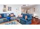 Bright living room with hardwood floors, comfy sofas, and a glass coffee table at 340 S Palm Ave # 11, Sarasota, FL 34236