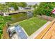 Backyard with patio and canal view at 6728 Sea Ranch Dr, Hudson, FL 34667