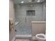 Bathroom with walk-in shower and tile floor at 6728 Sea Ranch Dr, Hudson, FL 34667