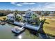 Two-story waterfront home with boat dock at 4049 Cobia Dr, Hernando Beach, FL 34607