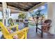 Covered back porch overlooking the canal at 4049 Cobia Dr, Hernando Beach, FL 34607