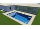 Backyard showcasing a beautiful in-ground pool, deck, and a screened-in porch at 7384 Van Lake Dr, Englewood, FL 34224