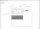 An overhead view of a pool plan, featuring the dimensions and positions of the pool splash alarm and paver deck with brick coping at 7384 Van Lake Dr, Englewood, FL 34224