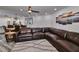 Comfortable living room, leather sectional sofa and dining area view at 18400 Gulf Blvd # 1206, Indian Shores, FL 33785
