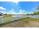 Lakefront property with a white fence at 14308 Edinburgh Moor Dr, Wimauma, FL 33598