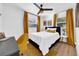Secondary bedroom with study area, stylish decor, and ample natural light at 753 37Th S Ave, St Petersburg, FL 33705