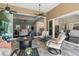 Outdoor patio with fire pit and access to kitchen at 3927 Shady Meadow Dr, Plant City, FL 33567