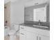 Bathroom with a vanity featuring granite countertops and a tub-shower combination at 4495 Eldron Ave, North Port, FL 34286