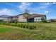 Spacious backyard with a screened patio at 33161 Kateland Dr, Wesley Chapel, FL 33545