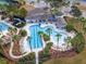 Aerial view of community pool and clubhouse at 33161 Kateland Dr, Wesley Chapel, FL 33545