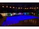 Enjoy this stunning pool at night with colorful landscape lighting at 12211 Streambed Dr, Riverview, FL 33579
