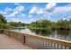 Wooden dock providing scenic views of the river at 5923 Sandstone Ave, Sarasota, FL 34243
