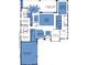 Detailed floor plan showcasing the layout of the home with a three car garage at 14036 Prairie Hill Rd, Dade City, FL 33525