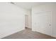 Bedroom with closet and view into the hallway at 466 Sun Chaser Dr, Nokomis, FL 34275
