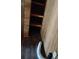 Basement utility storage with shelving and accessible utility connections at 718 New York St, Clearwater, FL 33756