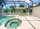 Inviting pool and spa with covered lanai, offering a private and comfortable outdoor living area at 2956 Laurel Ct, Dunedin, FL 34698