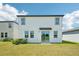 Exterior backyard view with sliding glass door in the center at 3912 Radiant Mountain Dr, Plant City, FL 33565
