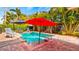 Backyard pool featuring paved patio and tropical landscaping at 105 17Th Ne Ave, St Petersburg, FL 33704