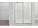 Modern bathroom with walk-in shower at 1867 Draughton Dr, Zephyrhills, FL 33541