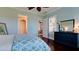 Airy bedroom with plantation shutters and a view to the rest of the home at 4777 Royal Dornoch Cir, Bradenton, FL 34211