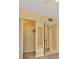 Walk-in closet, with an entrance, features a mirror and rod for storing clothes at 6320 Newtown Cir # 20B1, Tampa, FL 33615