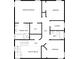 Second floor layout with primary bedroom, primary bath, bedrooms, bathrooms, laundry, and hall at 12549 Chenwood Ave, Hudson, FL 34669