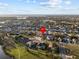 Panoramic aerial view of the property situated in a community near coastal waterways with lush green spaces at 821 Greenview Dr, Apollo Beach, FL 33572
