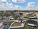 An aerial of neighborhood homes shows new solar panels, and the benefits of modern energy efficiency at 4604 Hunts Ave, Plant City, FL 33566