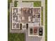 Detailed floor plan showcasing the layout of the home with multiple bedrooms, bathrooms, and a three car garage at 15945 Viscount Cir, Port Charlotte, FL 33981