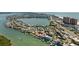 Beautiful aerial view of the coastal community with homes along the serene bay waters at 318 182Nd E Ave, Redington Shores, FL 33708