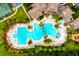 Aerial view of community pool with lap lanes, leisure areas, and splash zone at 20227 Autumn Fern Ave, Tampa, FL 33647