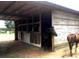 Barn with a horse in one of the stalls at 4375 Neff Lake Road, Brooksville, FL 34601