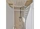 Outdoor shower stall made of white wood with a black shower head and faucet at 12339 138Th N St, Largo, FL 33774