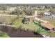 Aerial view of a waterfront home and surrounding area at 373 Hile Ln, Punta Gorda, FL 33982