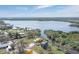 Aerial view of waterfront community, surrounded by lush landscapes at 373 Hile Ln, Punta Gorda, FL 33982