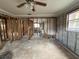 The unfinished interior shows framing ready for customization and design, offering a customizable living space at 4247 Helena Ne St, St Petersburg, FL 33703