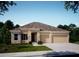 Charming single-story home with stone accents, a well-manicured lawn, and a two-car garage at 9995 Dolphin Gull Cir, Thonotosassa, FL 33592