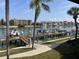 Picturesque waterfront view featuring private boat docks and lush greenery at 4780 Brittany S Dr # 111, St Petersburg, FL 33715