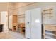 Spacious kitchen featuring white refrigerator and wooden countertops with a built-in stove at 7622 Hampshire Garden Pl, Apollo Beach, FL 33572