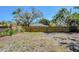 Fenced in backyard with mature trees with house visible in the background at 1542 39 S St, St Petersburg, FL 33711