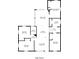 Floor plan of a single-story home including living room, kitchen and bedrooms at 1542 39 S St, St Petersburg, FL 33711