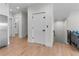 Hallway view to the interior of the house with stairwell and bathroom visible at 2200 Bay Blvd # B, Indian Rocks Beach, FL 33785