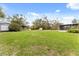 Spacious backyard with mature trees, concrete patio and swing set at 12205 Kelly Ln, Thonotosassa, FL 33592