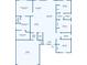 Detailed floor plan outlining layout with labelled rooms and dimensions, illustrating the home's design at 383 Yeager St, Port Charlotte, FL 33954