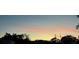Sunset with pink clouds, blue sky and silhouette of trees at 201 Ravenna N St, Nokomis, FL 34275