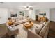 Bright living room boasts hardwood floors, comfortable seating, and neutral colors, creating an inviting space to relax and entertain at 523 Red Mangrove Ln, Apollo Beach, FL 33572