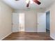 Bedroom with wood-look floors and ceiling fan at 777 27Th S Ave, St Petersburg, FL 33705