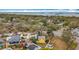 Scenic aerial shot showcasing the neighborhood, lush landscaping, and proximity to the water at 8135 33Rd Ave N, St Petersburg, FL 33710